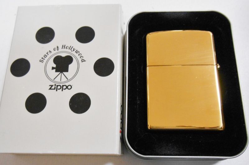 ☆ハリウッド 100周年記念！Hollywood 2003年 Solid Brass Zippo！新品 - ジッポーパーク Zippopark