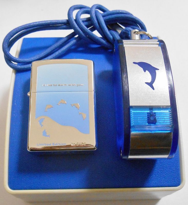 イルカ！DOLPHIN 限定セット！ドルフィン携帯灰皿付 2001年 ZIPPO！新品A - ジッポーパーク Zippopark