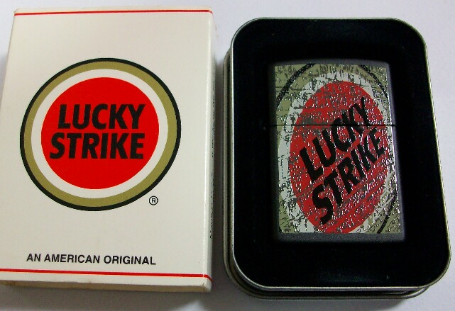 LUCKY STRIKE！ラッキー・ストライク WALL 1998年 BLACK ZIPPO！新品 - ジッポーパーク Zippopark