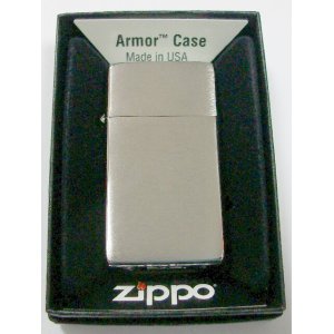 画像: ★生産終了 スリムアーマー！ フラットトップ Slim Armor Brushed Chrome 発売最初期 2010A Zippo！新品