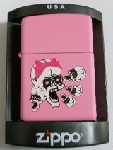 画像: ☆可愛い・・スカル！米国限定 ＳＫＵＬＬ ピンク ２００５年 ZIPPO！新品