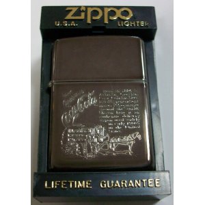 画像: ★Coca-Cola！コカ・コーラ 馬車ワゴン １９９２年５月 ミッドナイト・クローム ＺＩＰＰＯ！新品