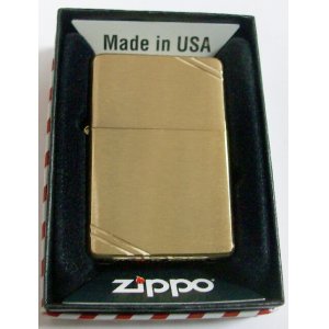 画像: ★★旧 ＃２４０ １９３７モデル Ｖｉｎｔａｇｅ Ｂｒｕｓｈｅｄ Ｂｒａｓｓ Wライン Zippo！新品