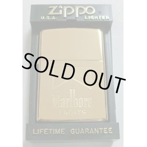 画像: ☆マールボロ！Marlboro LIGHTS １９９２年１月 ゴールド・プレート ＃２５０Ｇ　ＺＩＰＰＯ！新品