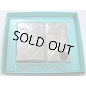 画像: ラブラブ！銀加工　ペア・ジッポー ２個セット Heart of Glass！新品