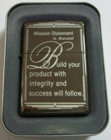 画像: ☆創業者 G.G.B！Mission Statement　２００３年　ブラックアイス　ZIPPO！新品