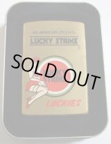 画像: LUCKY STRIKE！１９９９年 ラッキーガール SOLID BRASS ZIPPO！新品