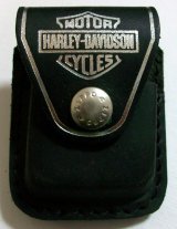 画像: ☆ZIPPO/HARLEY DAVIDSON！USA 革製 ライター用ケース 黒 ループタイプ！新品