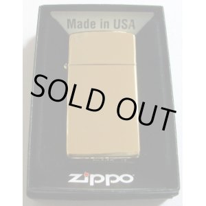 画像: ☆スリム！真鍮無垢ケース　２０１３年　鏡面　ＢＲＡＳＳ　ＺＩＰＰＯ！新品