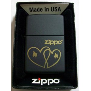 画像: ブラック＆お洒落なハート　２０１３年　ＵＳＡ　ＺＩＰＰＯ！新品Ｂ