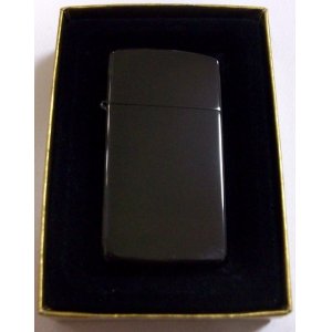 画像: ★ブラックホール！スリム まっ黒 Slim N８ブラックチタン加工 ２００５年 ZIPPO！新品