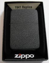 画像: ★１９４１ Replica BLACK CRACKLE ２０１４年 旧ボトム PATナンバー刻印モデル ZIPPO！新品