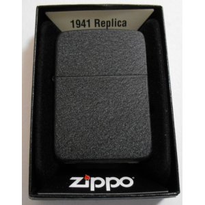 画像: ★１９４１ Replica BLACK CRACKLE ２０１４年 旧ボトム PATナンバー刻印モデル ZIPPO！新品