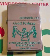 画像: ★JOKERが・・WINDY トランプ付！１９９６年１１月 OUTDOOR LIFE 釣り人 銀加工 ZIPPO！未使用品