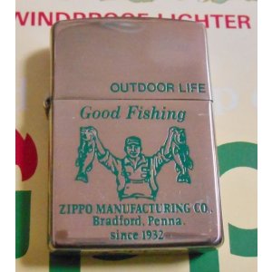 画像: ★JOKERが・・WINDY トランプ付！１９９６年１１月 OUTDOOR LIFE 釣り人 銀加工 ZIPPO！未使用品