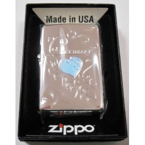 画像: プレゼントに・・ラブラブ！銀加工ミラー  ＩＶＹ ＨＥＡＲＴ　ＺＩＰＰＯ！新品