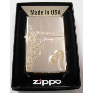 画像: お洒落な・・Jewelry Heart！シルバー＆ゴールド ZIPPO！新品