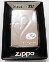 画像: お洒落な・・Jewelry Heart！輝く・・プラチナ加工 ZIPPO！新品