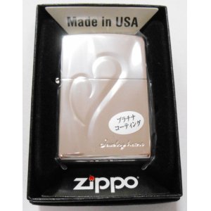 画像: お洒落な・・Jewelry Heart！輝く・・プラチナ加工 ZIPPO！新品