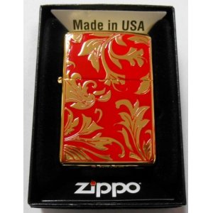 画像: ☆豪華！輝く・・ゴールドプレート＆レッド！両面 OLD FASHION ２０１４年 ZIPPO！新品