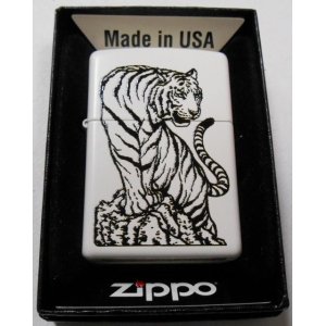 画像: ☆虎！迫力の・・タイガー Tiger ２０１５年 ホワイト USA  ZIPPO！新品