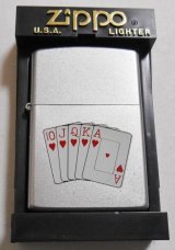 画像: ☆人気の・・トランプ柄！１９９９年 USA サテンクローム ZIPPO！新品。