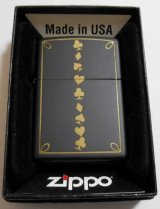 画像: ★トランプ！クローバー・スペード・ダイヤ・ハート！２０１５年 USA ブラック ZIPPO！新品。