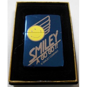 画像: ☆いつも・・ニコニコ！スマイリー ＳＭＩＬＥＹ ブルーチタン ２０００年 ZIPPO！新品