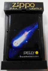 画像: ☆いつも・・ニコニコ！スマイリー ＳＭＩＬＥＹ ★流星 ２００５年 ブラック ZIPPO！新品