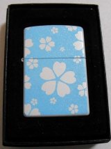 画像: 🌸桜！さくら満開 パステルブルー＆ホワイトパール 両面デザイン ２００６年 ZIPPO！新品