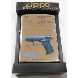 画像: ☆WALTHER！拳銃のワルサー P９９ １９９７モデル 銀加工 ２００２年 ZIPPO！新品