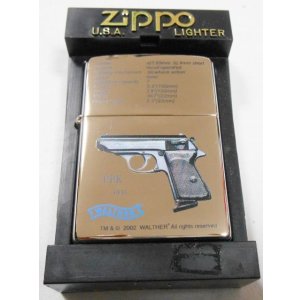 画像: ☆WALTHER！拳銃のワルサー PPK １９３１モデル 銀加工 ２００２年 ZIPPO！新品