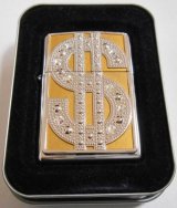 画像: ☆豪華！輝く・・ドル ＄ Bling Emblem ８クリスタル！２００５年 ZIPPO！新品A