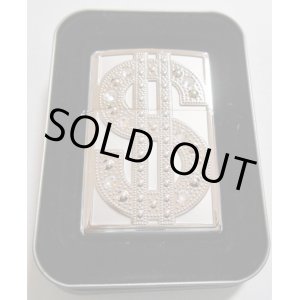 画像: ☆豪華！輝く・・ドル ＄ Bling Emblem ８クリスタル！２００５年 ZIPPO！新品B