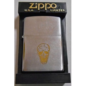 画像: ★どくろ！人気の・・スカル VINTAGE風 USED加工 ２００１年１０月 ZIPPO！新品