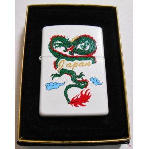 画像:  ☆龍！Japan スカジャン！ホワイトパール １９９６年１０月（J）製 ＺＩＰＰＯ！新品