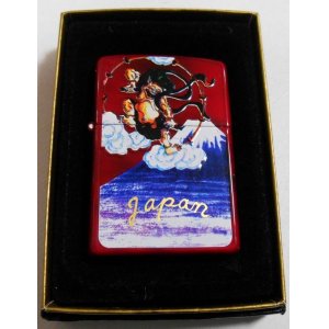 画像:  ☆Japan スカジャン！雷神＆富士山 両面デザイン ２００３年 ＺＩＰＰＯ！新品