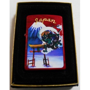 画像:  ☆Japan スカジャン！風神＆富士山 両面デザイン ２００３年 ＺＩＰＰＯ！新品