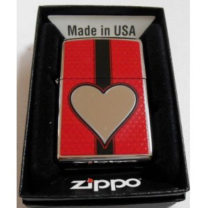 画像: Heart！お洒落な・・RED＆ハートデザイン ２０１３年 USA ZIPPO！新品