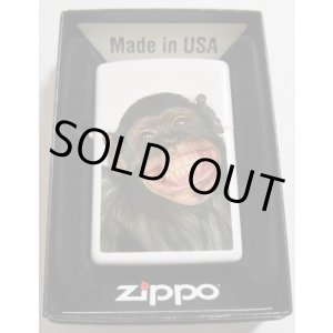 画像: ★笑う・・サル！可愛い・・スマイルモンキー ２０１４年 USA ホワイト 猿 ZIPPO！新品