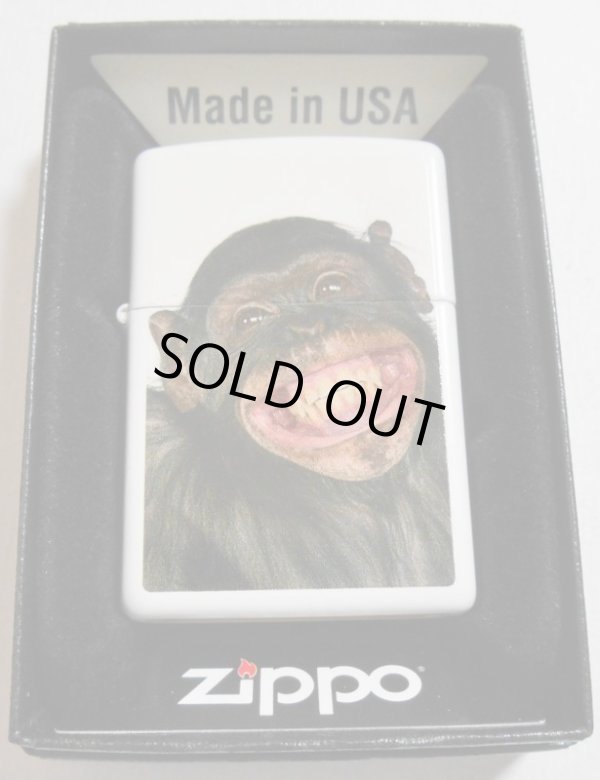 画像1: ★笑う・・サル！可愛い・・スマイルモンキー ２０１４年 USA ホワイト 猿 ZIPPO！新品