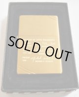 画像: １９３７モデル ZIPPO社歴代社長サイン！２０００年 真鍮 Brushed Brass Zippo！新品