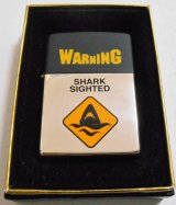 画像: ☆WARNING！SHARK SIGHTED ハワイの海 警告SIGN！１９９８年１０月 ZIPPO！新品