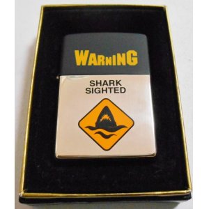 画像: ☆WARNING！SHARK SIGHTED ハワイの海 警告SIGN！１９９８年１０月 ZIPPO！新品