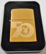 画像: ☆PLAYBOY！プレイボーイ ５０周年 ２００３年１０月 真鍮ソリッドブラス USA ZIPPO！新品