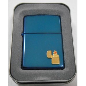 画像: ☆色鮮やかな・・サファイアブルー！ZIPPOエンブレム ２００３年１１月 ZIPPO！新品 