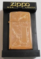 画像: ☆ ローズゴールド・スリム！ROSE GOLD ★伝統のベネチアン両面柄！１９９８年１月 SLIM  USA  ZIPPO！新品