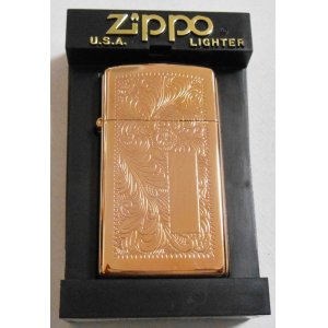 画像: ☆ ローズゴールド・スリム！ROSE GOLD ★伝統のベネチアン両面柄！１９９８年１月 SLIM  USA  ZIPPO！新品