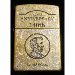 画像: ★リンカーン大統領！１４０周年記念限定 真鍮バレル ２０００年 ZIPPO！新品