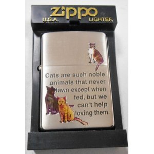 画像: ☆THE CATS！可愛い・・ネコ ３匹！１９９９年 シルバー銀加工 ZIPPO！新品C